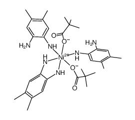 (η2-4,5-dimethyl-1,2-phenylenediamino)bis(η1-4,5-dimethyl-1,2-phenylenediamino)bis(η1-pivalato)nickel(II) Structure