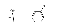 2-methyl-4-(3-(methylthio)phenyl)but-3-yn-2-ol结构式