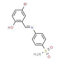 (E)-4-((5-bromo-2-hydroxybenzylidene)amino)benzenesulfonamide Structure