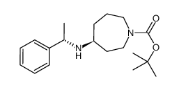 tert-butyl (S)-4-(((S)-1-phenylethyl)amino)azepane-1-carboxylate结构式
