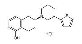 (R)-6-(丙基(2-(噻吩-2-基)乙基)氨基)-5,6,7,8-四氢萘-1-醇盐酸盐结构式