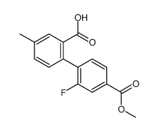 2-(2-fluoro-4-methoxycarbonylphenyl)-5-methylbenzoic acid结构式