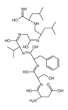 3-amino-4-[[(2S)-1-[[(2S)-1-[[(2S)-1-[[2-[[(2S)-1-[[(2S)-1-amino-4-methyl-1-oxopentan-2-yl]amino]-4-methylpentan-2-yl]amino]-2-oxoethyl]amino]-3-methyl-1-oxobutan-2-yl]amino]-1-oxo-3-phenylpropan-2-yl]amino]-3-hydroxy-1-oxopropan-2-yl]amino]-4-oxobutanoic结构式