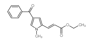 3-(4-苯甲酰基-1-甲基-1H-吡咯-2-基)-丙烯酸乙酯结构式