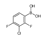 (3-氯-2,4-二氟苯基)硼酸结构式