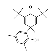 2,6-di-tert-butyl-4-(3,5-dimethyl-2-hydroxyphenyl)-4-methylcyclohexa-2,5-dien-1-one结构式