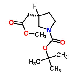 (S)-N-Boc-pyrrolidine-3-acetic acid methyl ester Structure