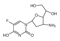 1-[(2R,4S)-4-amino-5-[(1S)-1,2-dihydroxyethyl]oxolan-2-yl]-5-fluoropyrimidine-2,4-dione Structure
