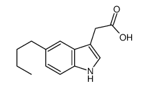 2-(5-butyl-1H-indol-3-yl)acetic acid结构式