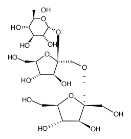 α-D-fructofuranosyl-(2→1)-β-D-fructofuranosyl-(2→1)-α-D-glucopyranoside结构式