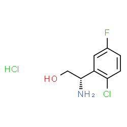 (S)-2-氨基-2-(2-氯-5-氟苯基)乙醇盐酸盐结构式