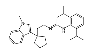 1-[2,6-di(propan-2-yl)phenyl]-3-[2-[1-(1-methylindol-3-yl)cyclopentyl]ethyl]urea Structure