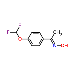 (1E)-1-[4-(Difluoromethoxy)phenyl]-N-hydroxyethanimine结构式