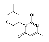 6-methyl-3-[2-(2-methylpropylsulfanyl)ethyl]-1H-pyrimidine-2,4-dione Structure