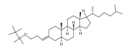 5α-3-(3'-((tert-butyldimethylsilyl)oxy)propylidene)cholestane结构式