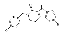 6-Brom-2-(4-chlorbenzyl)-1,2,3,4-tetrahydro-9H-pyrido[3,4-b]indol-1-on结构式