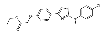 ethyl 2-[4-[2-[(4-chlorophenyl)amino]-1,3-thiazol-4-yl]phenoxy]acetate Structure