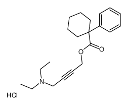 4-(diethylamino)but-2-ynyl 1-phenylcyclohexane-1-carboxylate,hydrochloride Structure