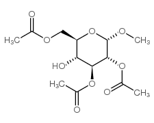 [(2R,3R,4S,5R,6S)-4,5-diacetyloxy-3-hydroxy-6-methoxyoxan-2-yl]methyl acetate Structure