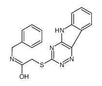 N-benzyl-2-(5H-[1,2,4]triazino[5,6-b]indol-3-ylsulfanyl)acetamide Structure