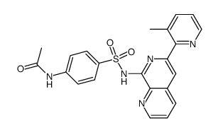 8-(p-Acetamidobenzenesulfonamido)-6-(3-methyl-2-pyridinyl)-1,7-naphthyridine Structure