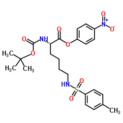 4-Nitrophenyl N6-[(4-methylphenyl)sulfonyl]-N2-{[(2-methyl-2-propanyl)oxy]carbonyl}-L-lysinate Structure