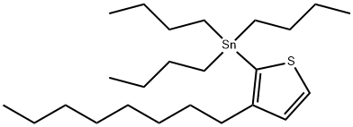 (3-辛基-2-噻吩)-三丁基锡结构式