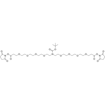 N-Boc-N-bis(PEG4-NHS ester)结构式