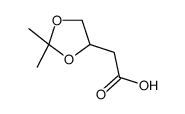 2-(2,2-dimethyl-1,3-dioxolan-4-yl)acetic acid结构式