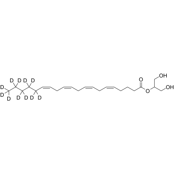 2-Arachidonoylglycerol-d11结构式