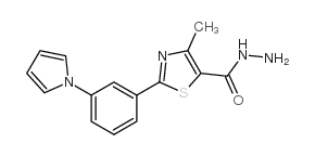 4-甲基-2-[3-(1H-吡咯-1-YL)苯基-1,3-噻唑-5-羧肼结构式
