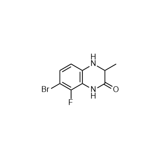 7-溴-8-氟-3-甲基-3,4-二氢喹喔啉-2(1H)-酮结构式