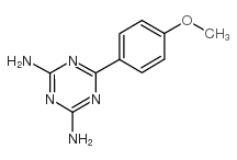 2,4-二氨基-6-(4-甲氧苯基)-1,3,5-三嗪结构式