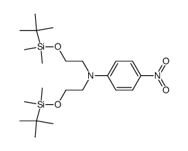 N,N-bis(2-{[tert-butyldimethylsilyl]oxy}ethyl)-4-nitroaniline结构式