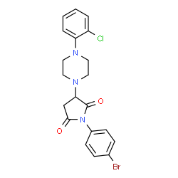 1-(4-bromophenyl)-3-[4-(2-chlorophenyl)piperazin-1-yl]pyrrolidine-2,5-dione Structure