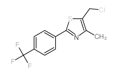 5-(氯甲基)-4-甲基-2-[4-(三氟甲基)苯基]-1,3-噻唑结构式
