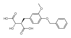 (2R,3S)-2-(4-(benzyloxy)-3-methoxybenzyl)-3-hydroxysuccinic acid Structure