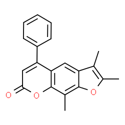 2,3,9-Trimethyl-5-phenyl-7H-furo[3,2-g]chromen-7-one Structure