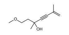 1-methoxy-3,6-dimethylhept-6-en-4-yn-3-ol Structure