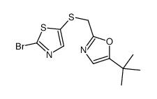 2-((2-溴噻唑-5-基硫代)-甲基)-5-叔丁基噁唑结构式