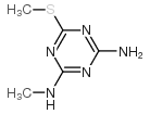 2-甲基硫代-4-氨基-6-甲基氨基-1,3,5-三嗪结构式