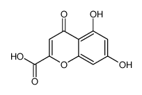 5,7-dihydroxy-4-oxochromene-2-carboxylic acid结构式