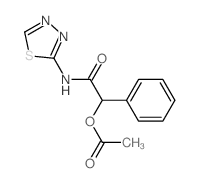 Benzeneacetamide, a-(acetyloxy)-N-1,3,4-thiadiazol-2-yl-结构式