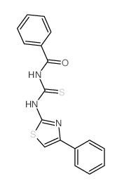 N-[(4-phenyl-1,3-thiazol-2-yl)thiocarbamoyl]benzamide结构式