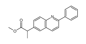 α-methyl-2-phenyl-6-quinolineacetic acid methyl ester Structure