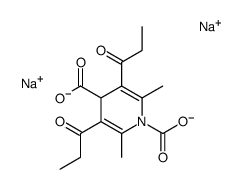disodium,2,6-dimethyl-3,5-di(propanoyl)-4H-pyridine-1,4-dicarboxylate Structure
