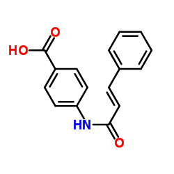 4-肉桂酰胺基苯甲酸结构式
