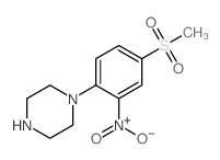 1-[4-(甲基磺酰基)-2-硝基苯基]哌嗪结构式