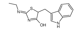 2-(ethylamino)-5-(1H-indol-3-ylmethyl)-1,3-thiazol-4-one结构式