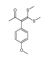 3-(4-methoxyphenyl)-4,4-bis(methylsulfanyl)but-3-en-2-one Structure